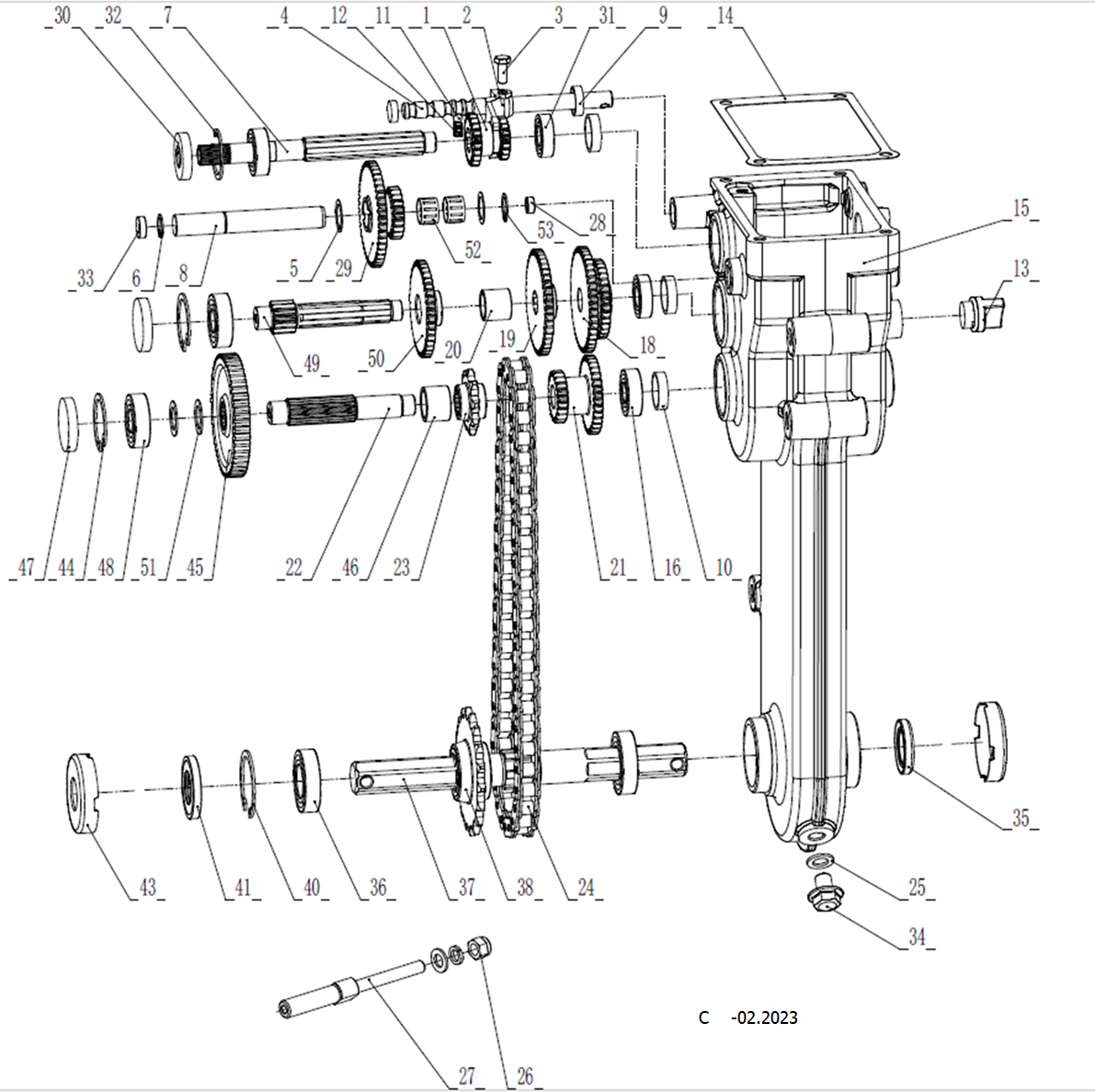 Мотоблок бензиновый с понижающей передачей МТБ-400