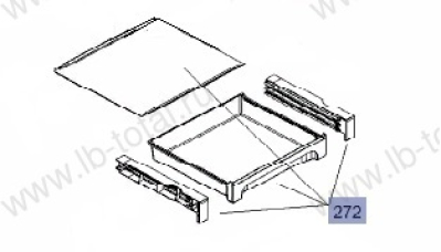 Комплект ящика в сборе со стеклом и креплениями